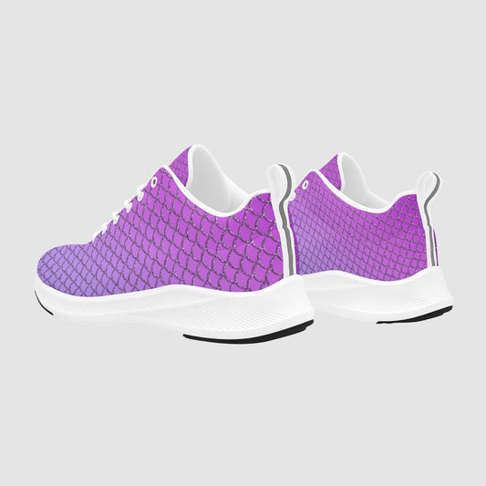 Light Purple Silver Scalloped Running Shoes