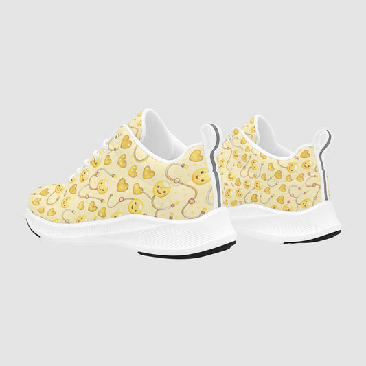 Women's Happy Pattern Breathable Suede Cute Casual Sneakers