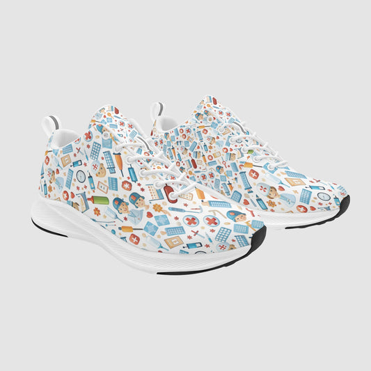 Women's Nurse Icons Clipboard Syringe Lightweight Running Shoes
