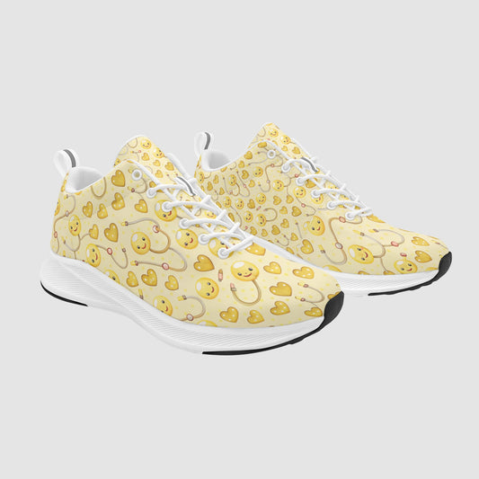 Women's Happy Pattern Breathable Suede Cute Casual Sneakers