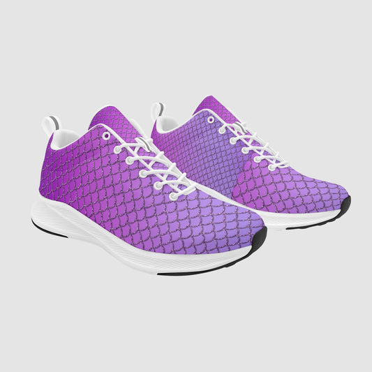 Light Purple Silver Scalloped Running Shoes